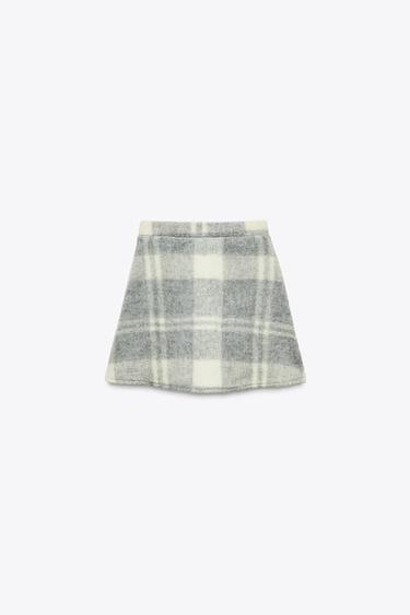SOFT CHECK MINI SKIRT - Greys by Zara - Image 2