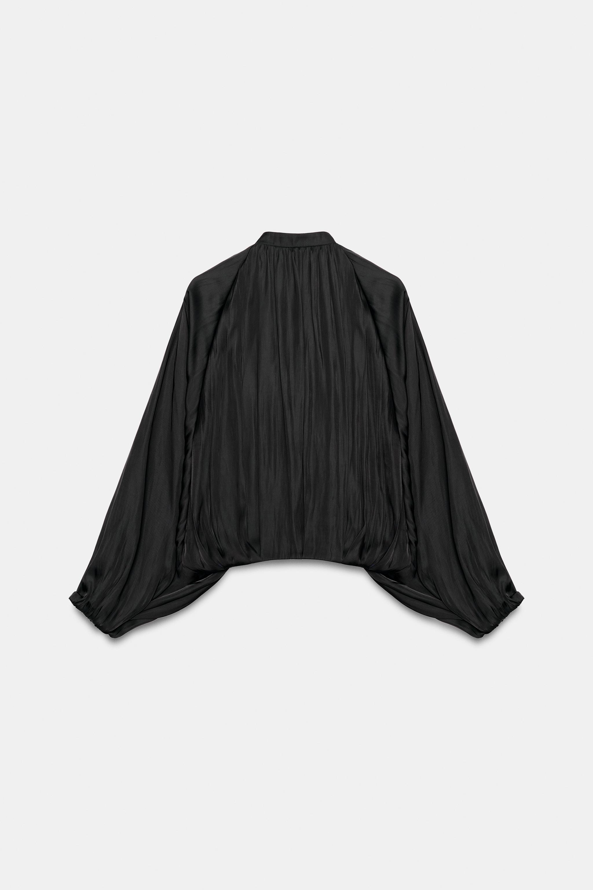 SATIN EFFECT BOMBER JACKET