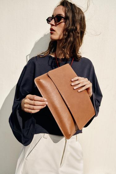 LEATHER IPAD CASE - Brown by Zara - Image 0