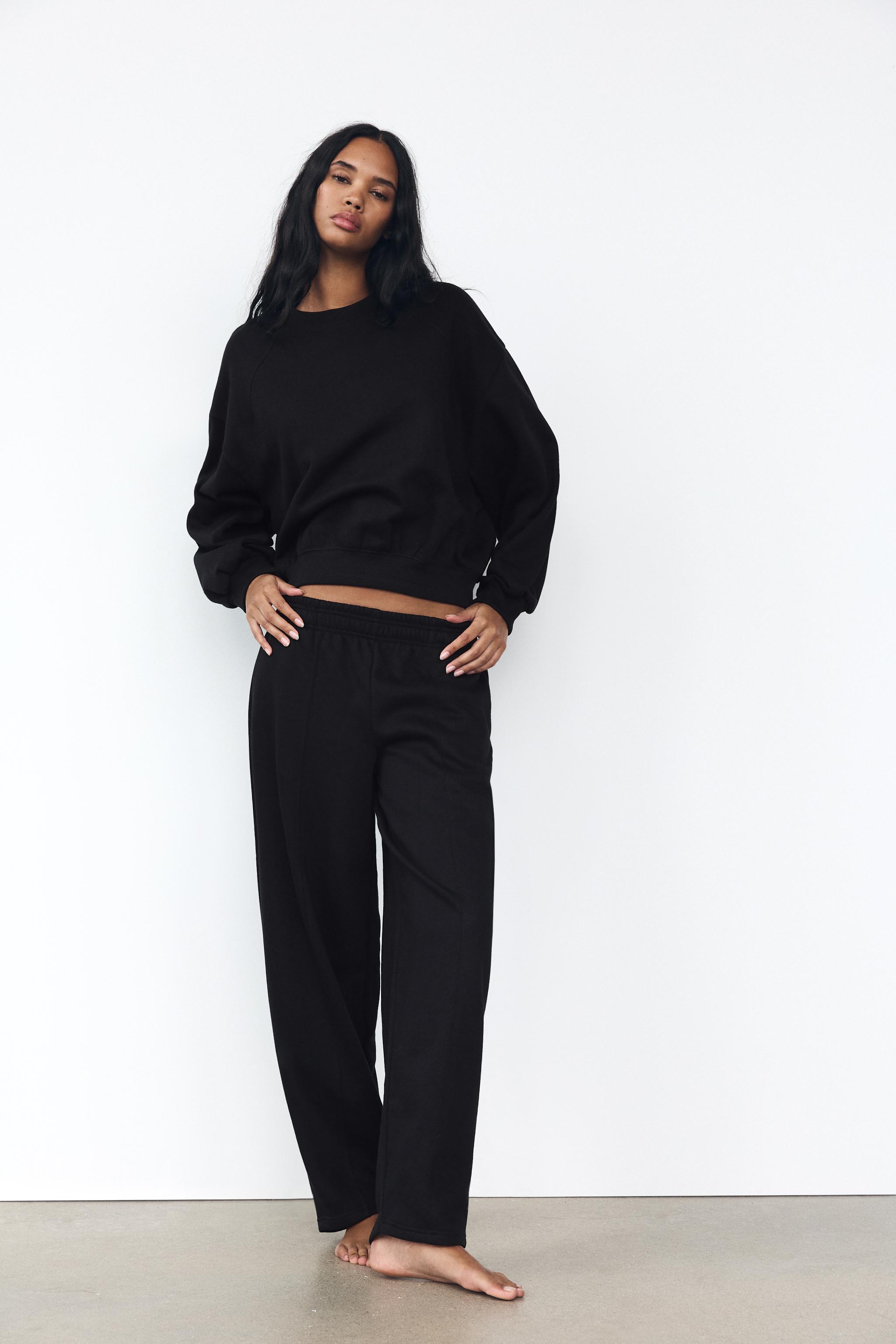 BASIC SWEATSHIRT I PLYS - Sort | ZARA Danmark