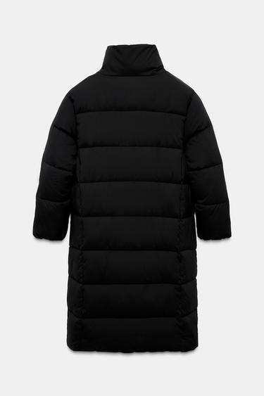 ANORAK LONG COL ENVELOPPANT DÉPERLANT COUPE-VENT - Noir de Zara - Image 8