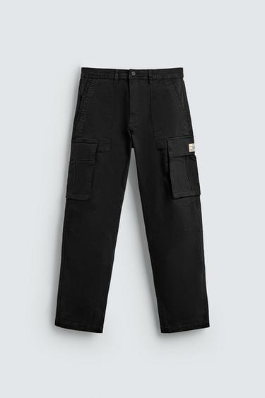 PANTALÓN CARGO RELAX FIT - Negro de Zara