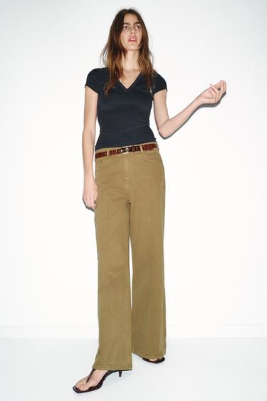 Zara V-KAELUSEGA T-SÄRK - Söehall - Pilt 0