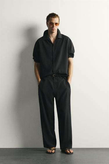 SPLÝVAVÁ KOŠILE RELAXED FIT - Černá od Zara