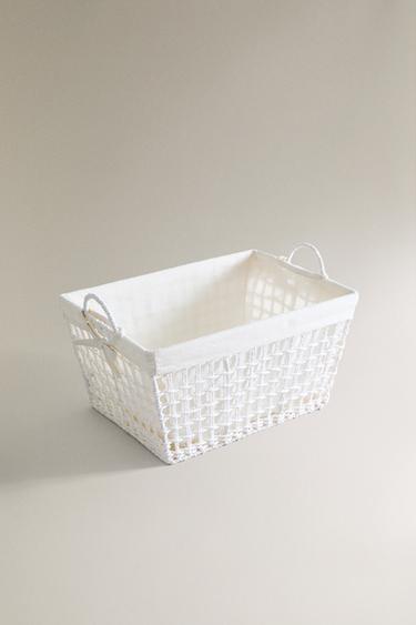 PANIER AVEC TISSU INTÉRIEUR - Ivoire de Zara - Image 1