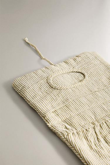 STRIPED MUSLIN WIPE HOLDER - Green by Zara - Image 3