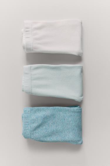 リブレギンス 3枚パックウォーターグリーンZaraのリブレギンス 3枚パック - ウォーターグリーン 