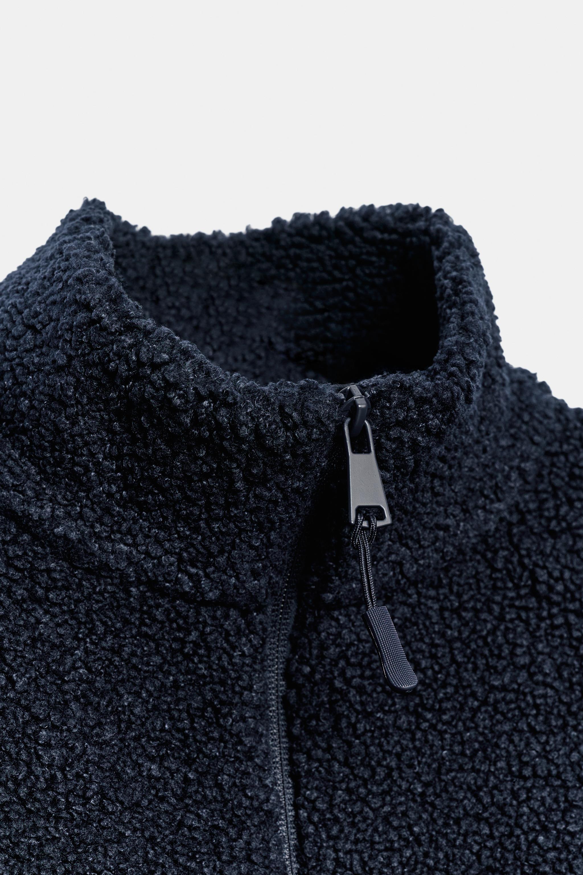 VESTE EFFET MOUTON ZIPPÉE