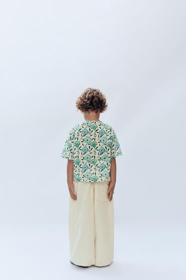 2-14 YEARS / LIMITED EDITION COTTON LINEN SAROUEL TROUSERS - Ecru by Zara - Image 4