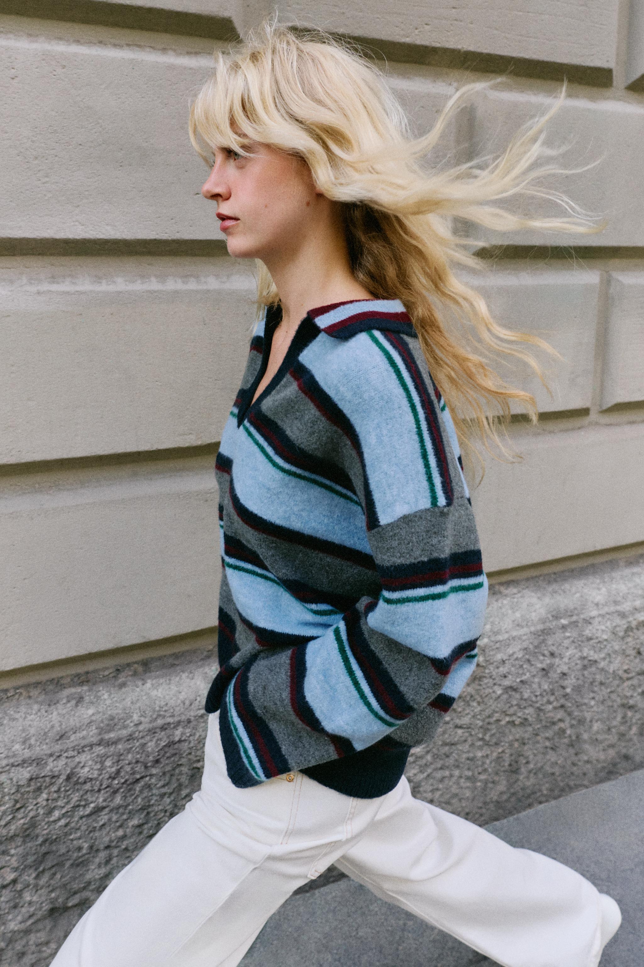 STRIPED KNIT POLO - thumbnail 5