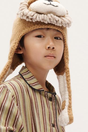 LIMITED EDITION WOOL LION BEANIE - Brown by Zara - Image 7
