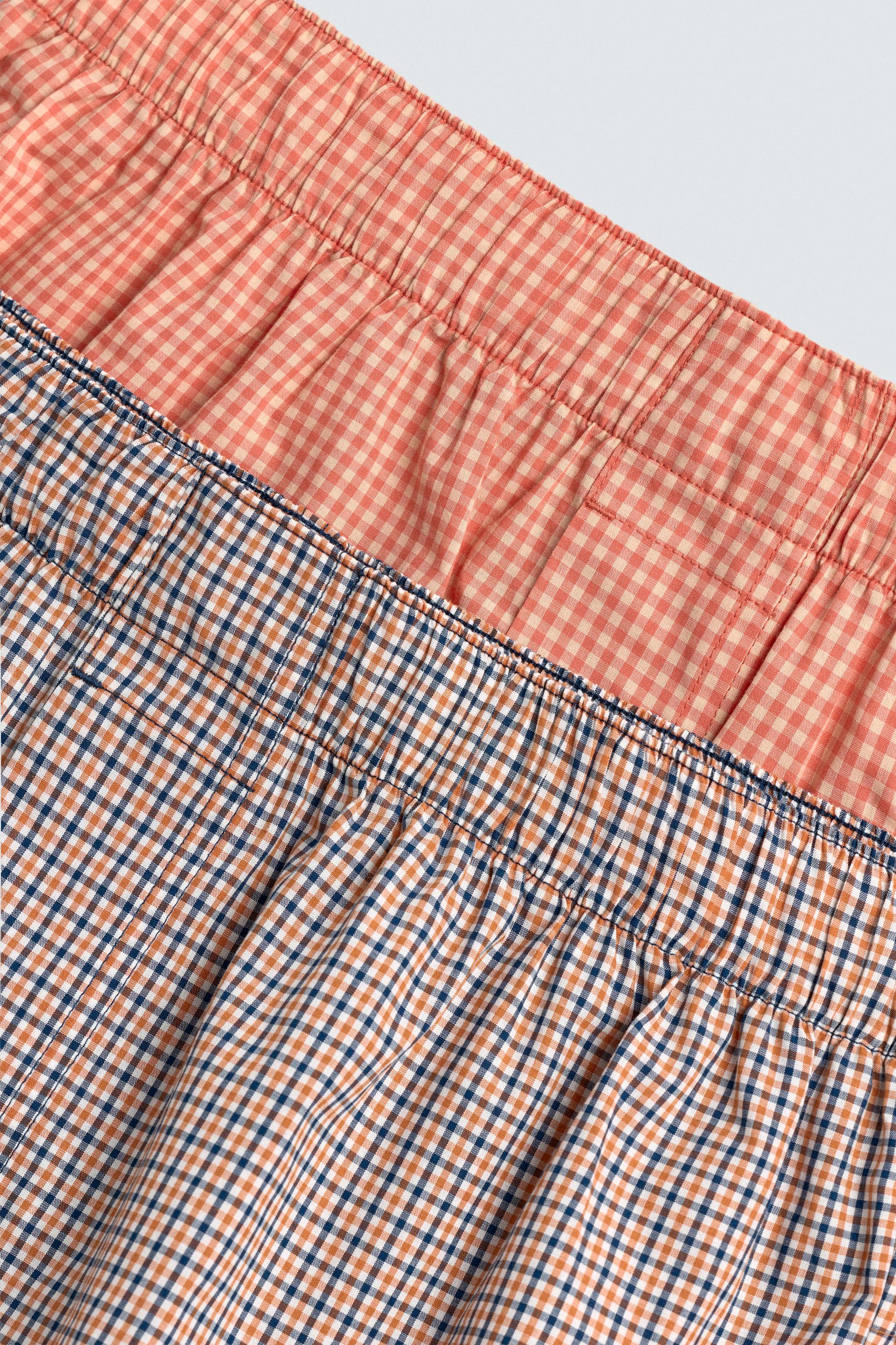 LOT DE 2 BOXERS EN POPELINE COMBINÉE