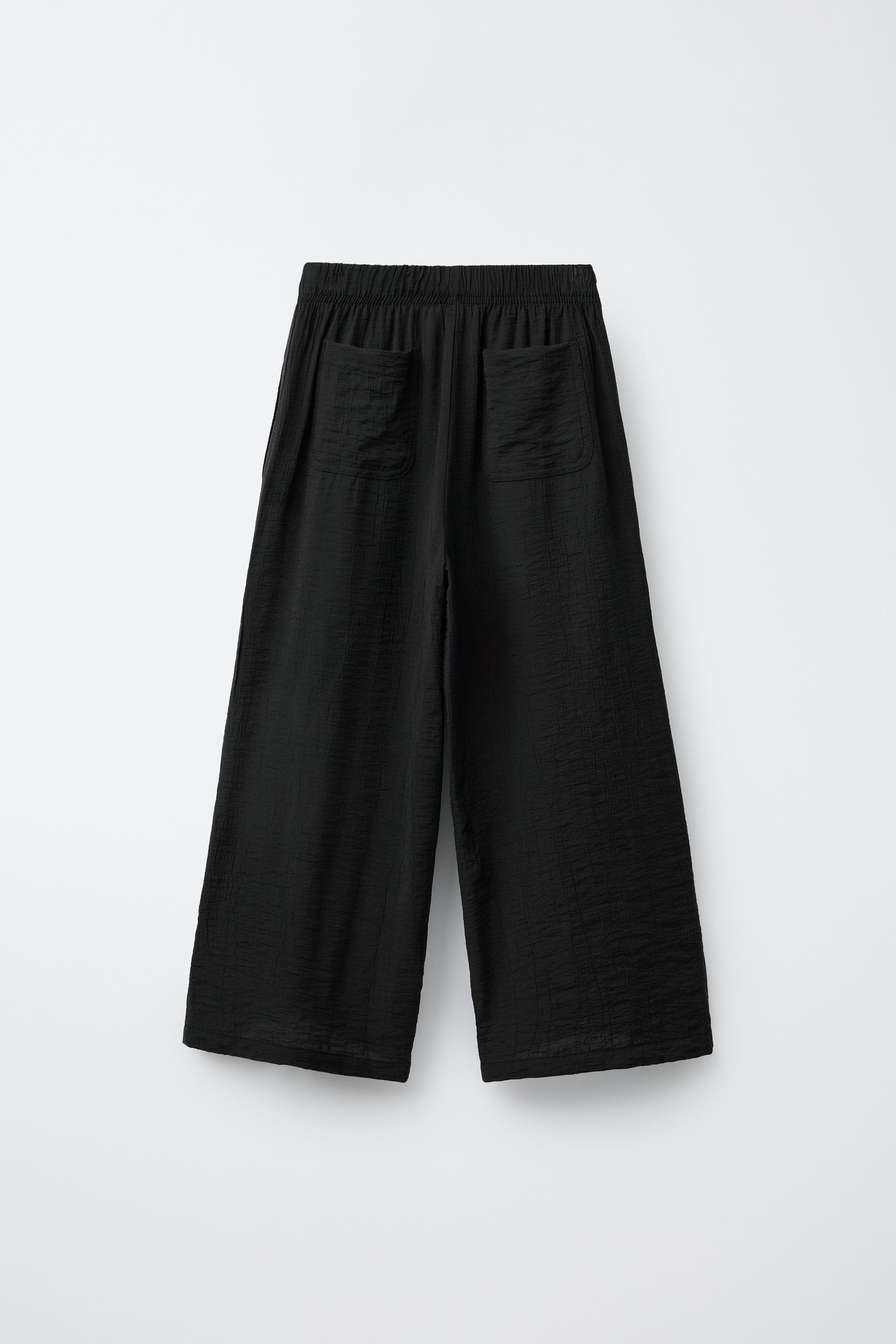 リンクル加工パンツ - ブラック | ZARA Japan / 日本