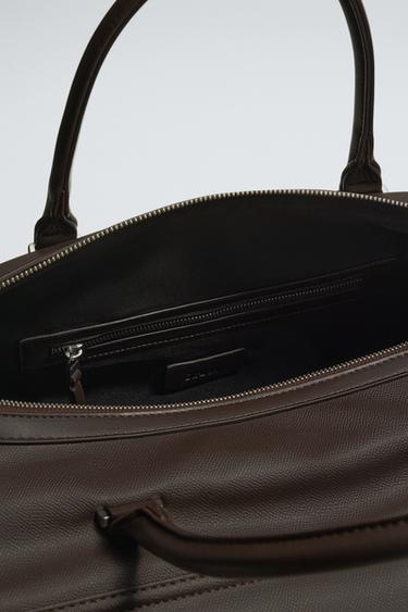 TEXTURED TRAVEL BAG - Brown by Zara - Image 3