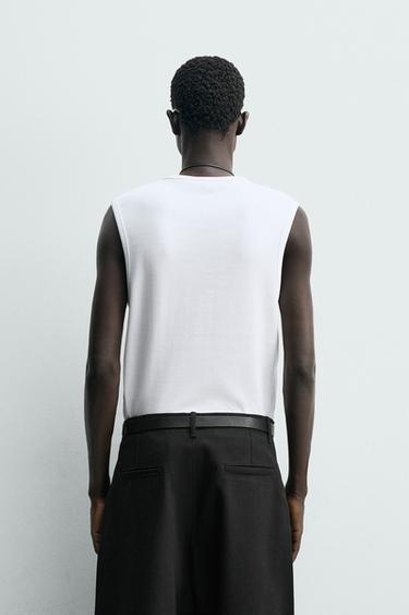 RIBBED TANK TOP - White by Zara - Image 2