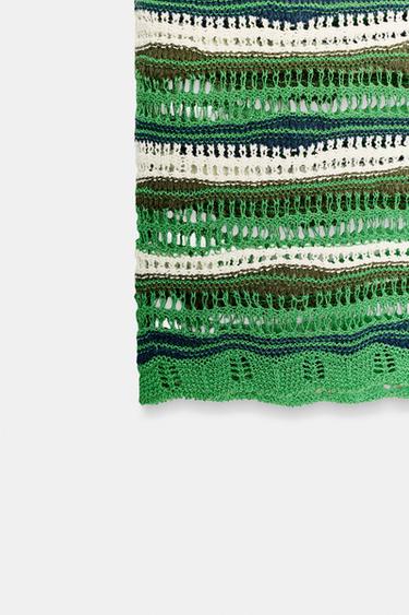 TOP EN MAILLE STRUCTURÉ À RAYURES - Multicolore de Zara - Image 8