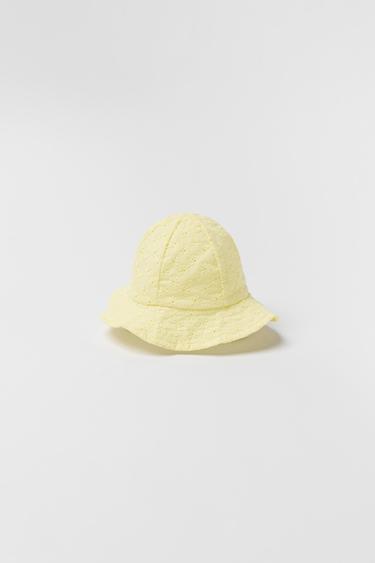 Zara BABY/ EARED HAT - Pastel yellow