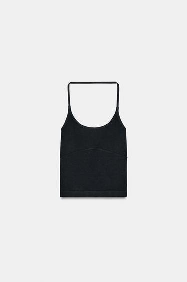 TOP HALTER SANS COUTURE - Noir de Zara - Image 4