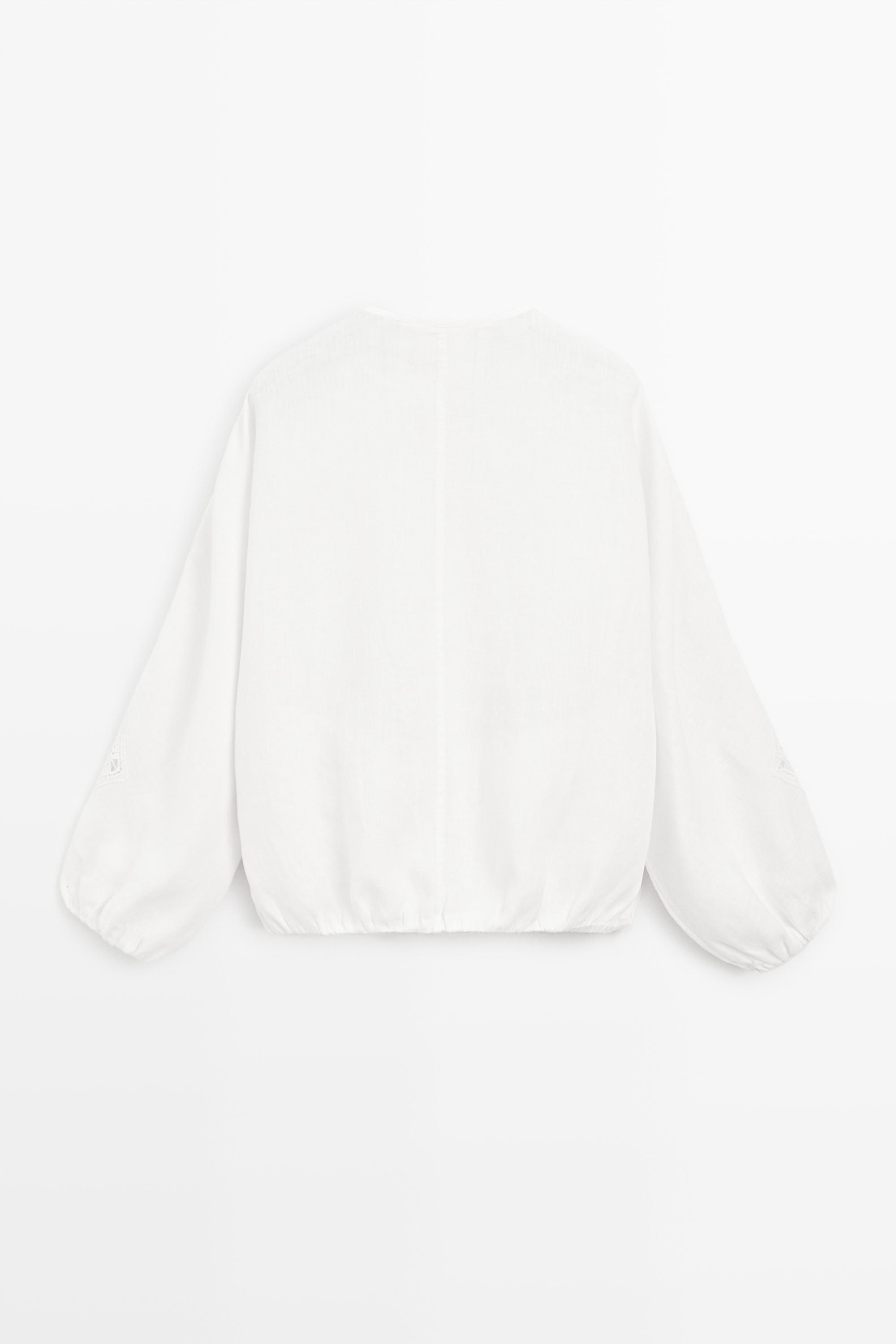 100% linen bomber jacket with embroidered detail