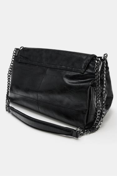 SAC PORTÉ ÉPAULE À RABAT ROCK - Noir de Zara - Image 4