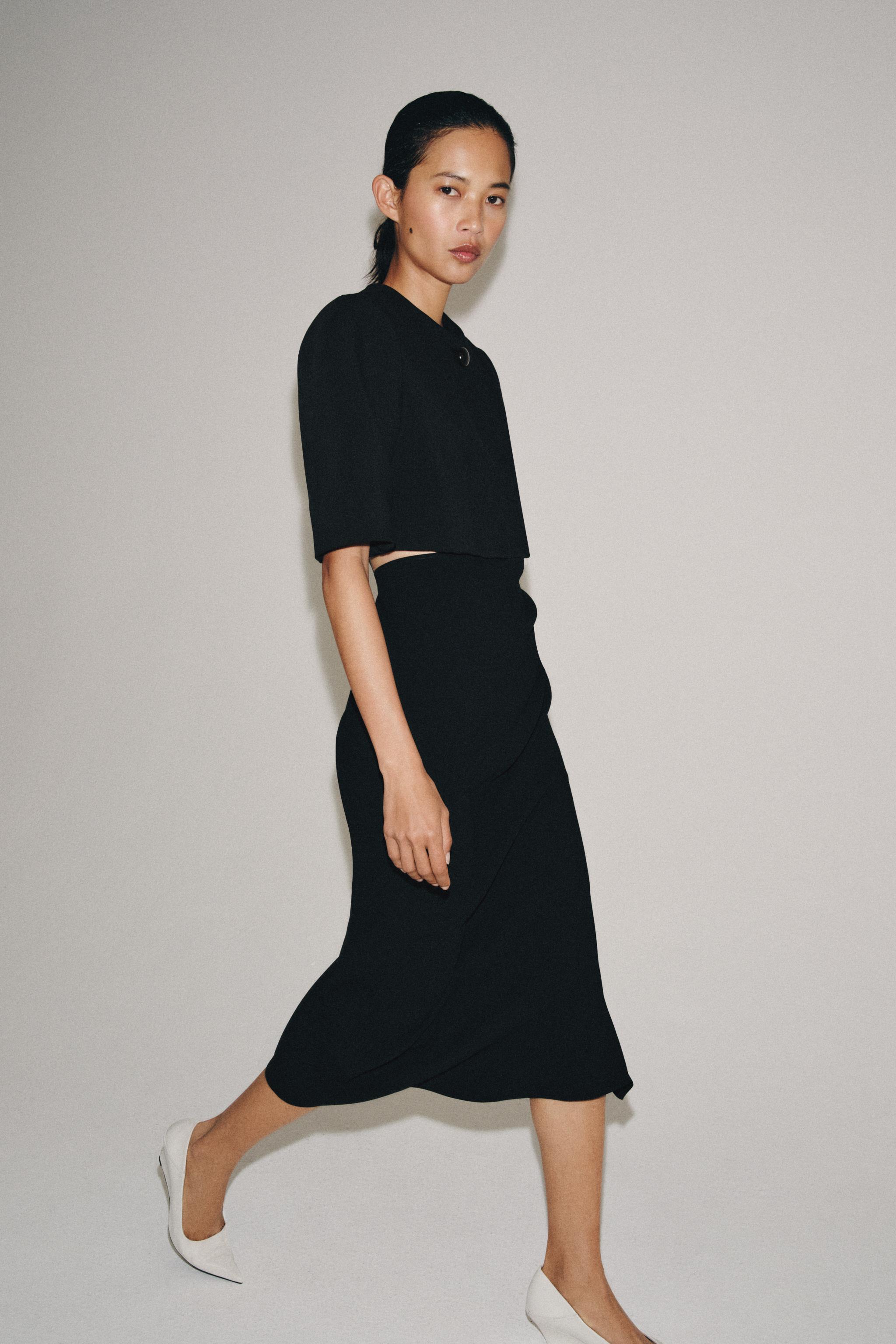 ZW COLLECTION RUFFLED MIDI SKIRT