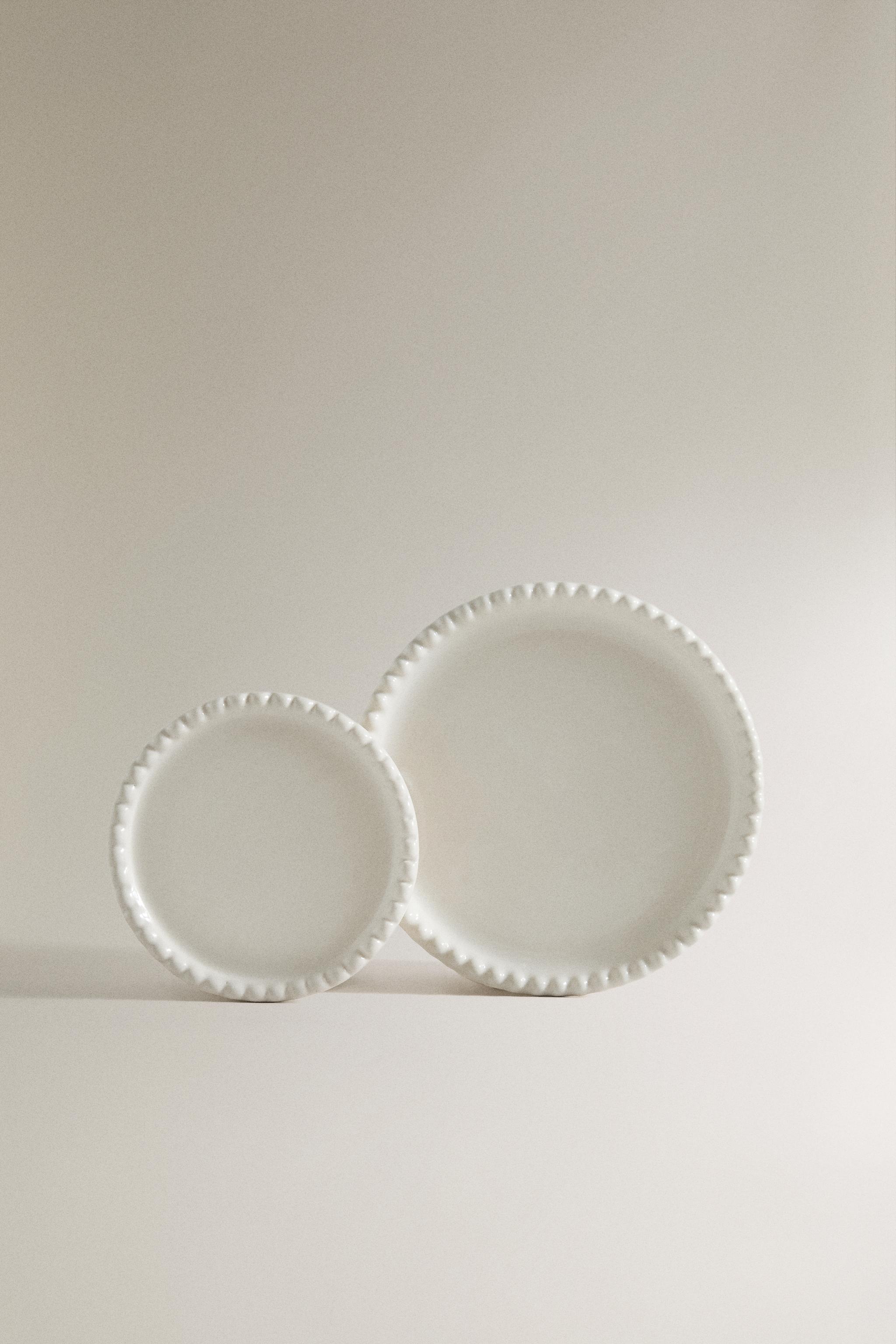 ROUND CERAMIC TRAY - Ecru | ZARA United States