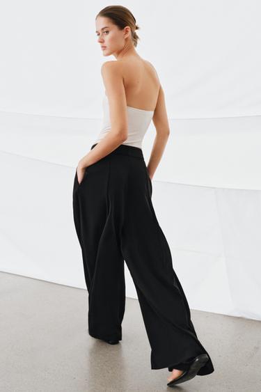 PANTALON WIDE LEG ZW COLLECTION - Noir de Zara - Image 2