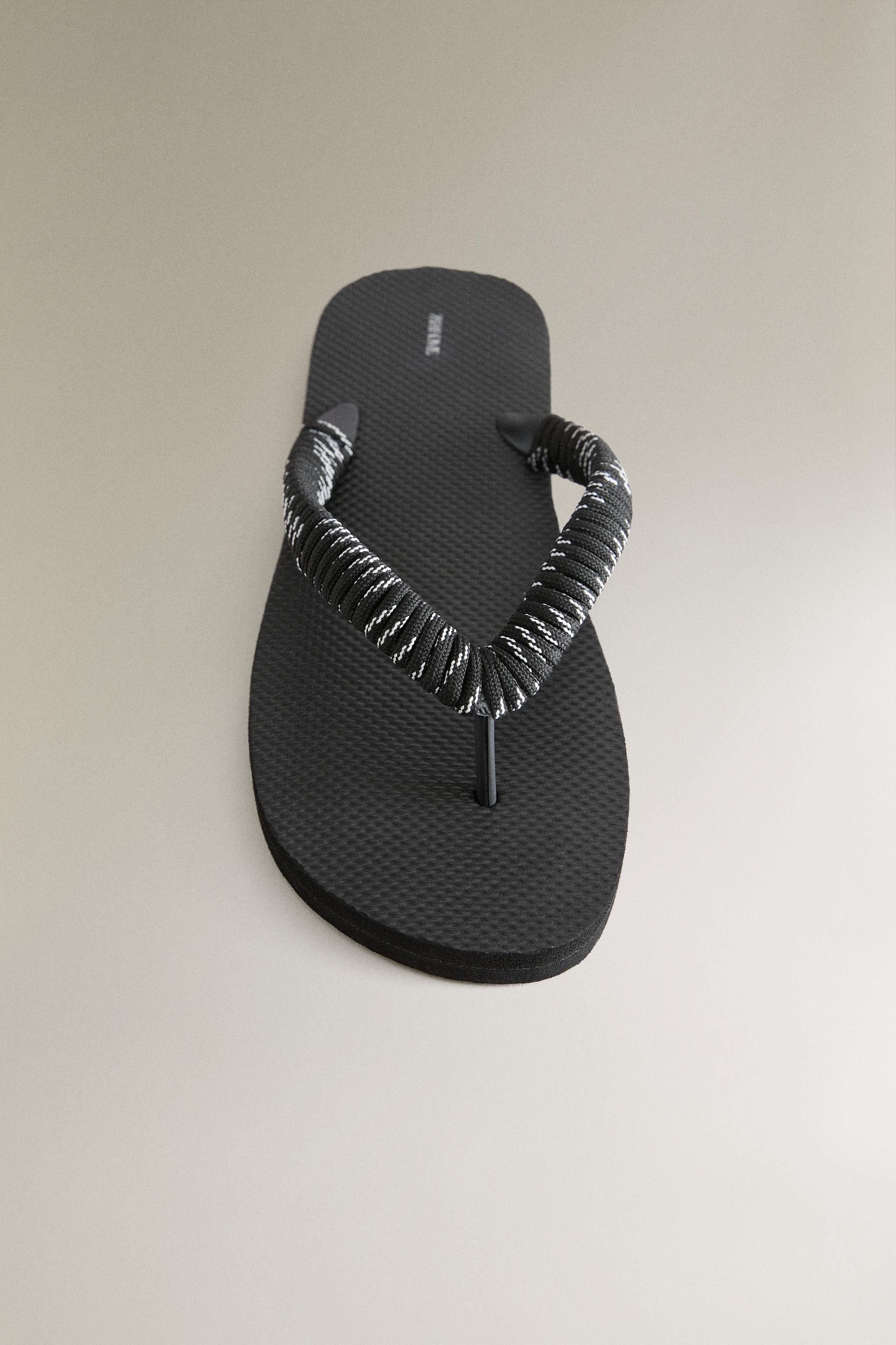 TOE-POST LACE-UP SANDALS