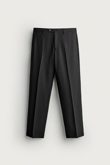 PANTALON DE COSTUME 100% LAINE - Noir de Zara