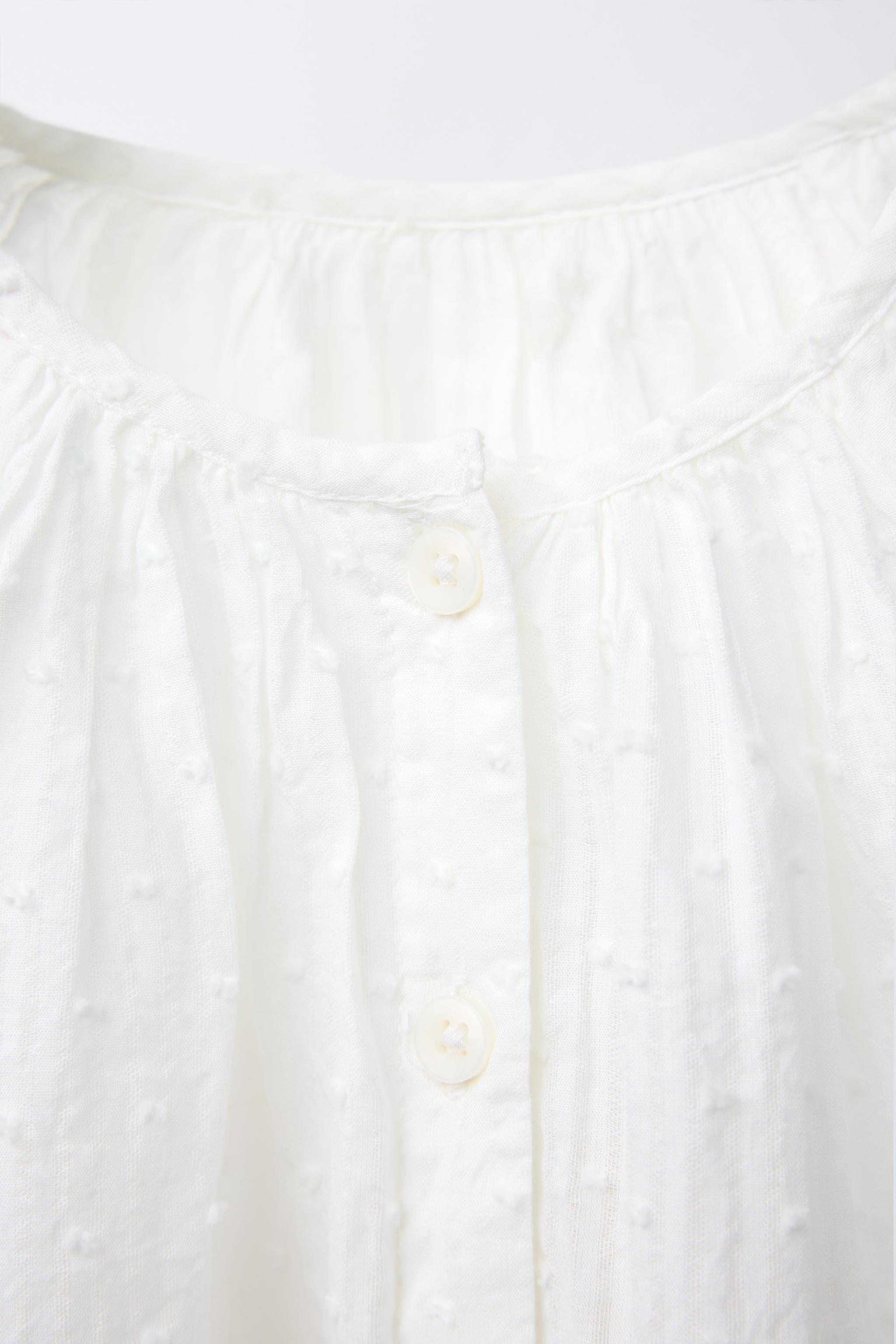 EMBROIDERED SWISS DOT SHIRT