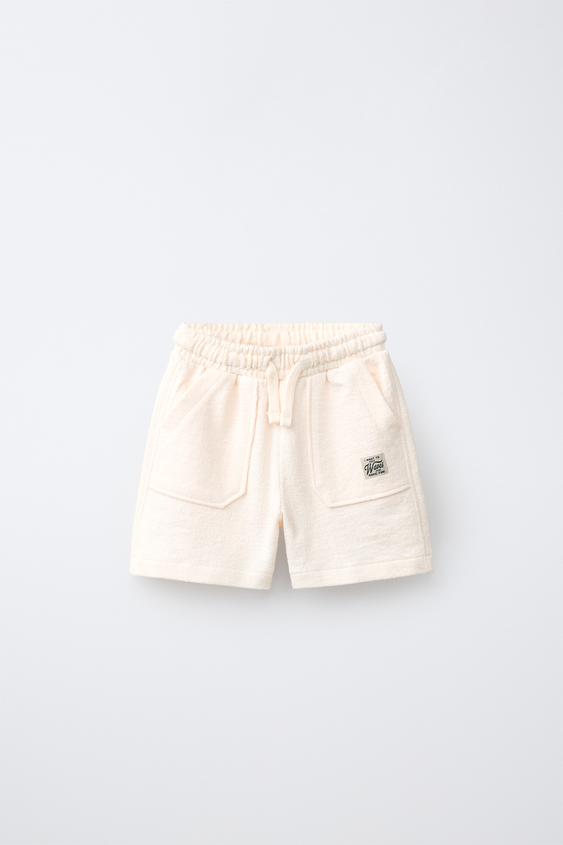 PLAIN CREPE BERMUDA SHORTS - Ecru by Zara - Image 0