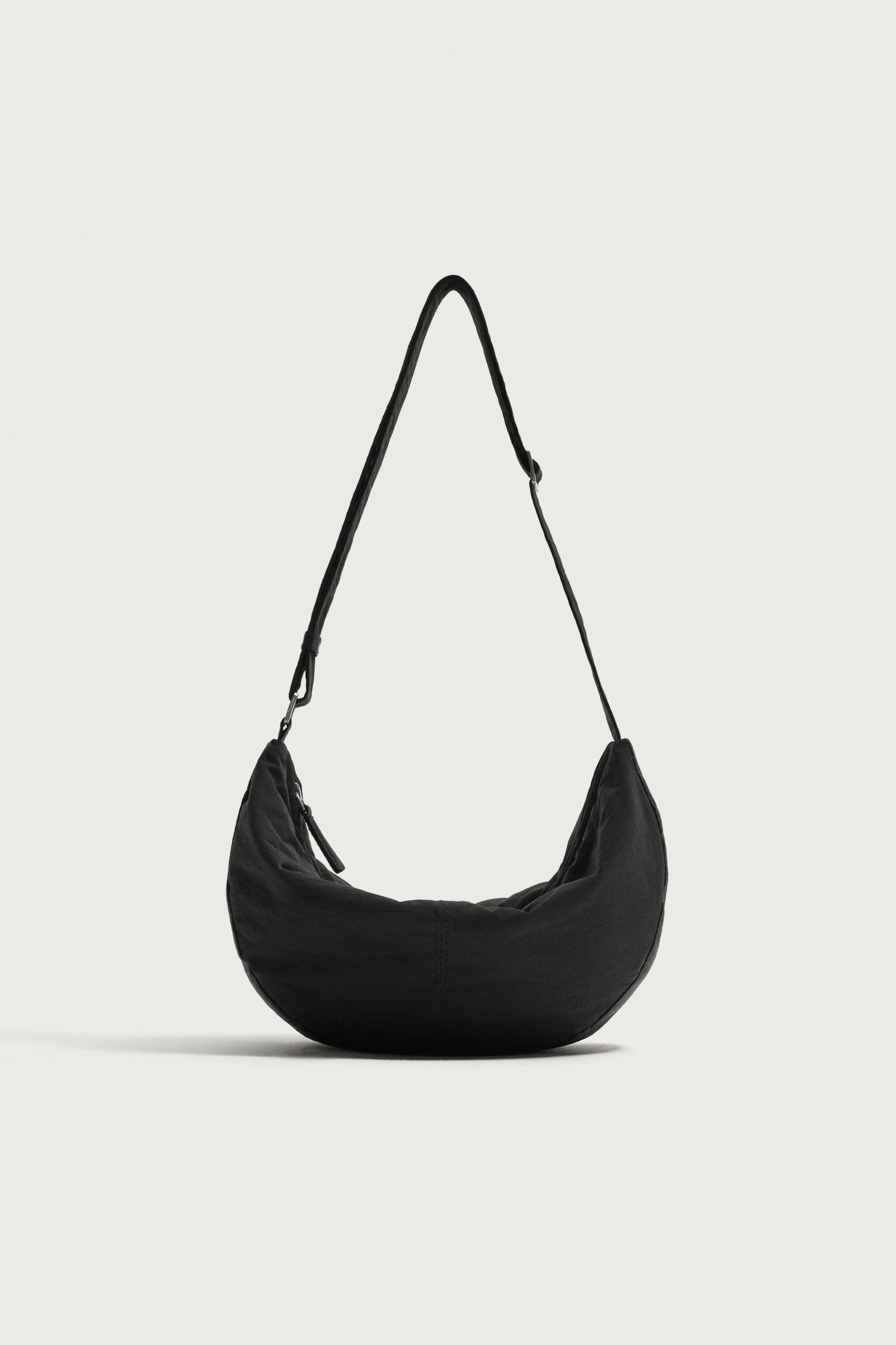 SMALL NYLON SHOULDER BAG — Black
