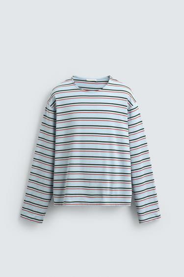JACQUARD STRIPED T-SHIRT - striped by Zara