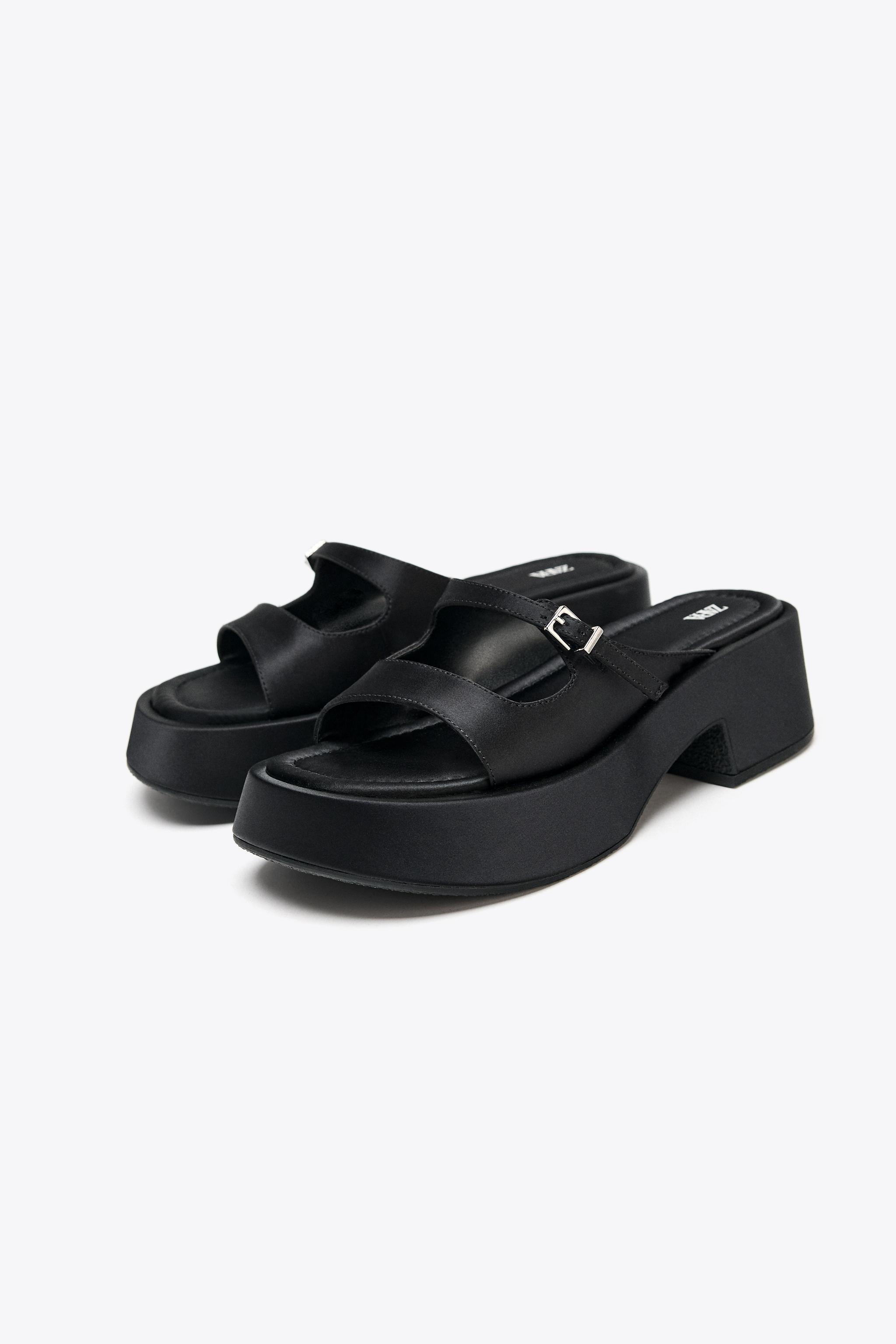 国内発送★ZARA★オープニング プラットフォームサンダル 新品未使用】 ZARA オープニングプラットフォームサンダル 25.5