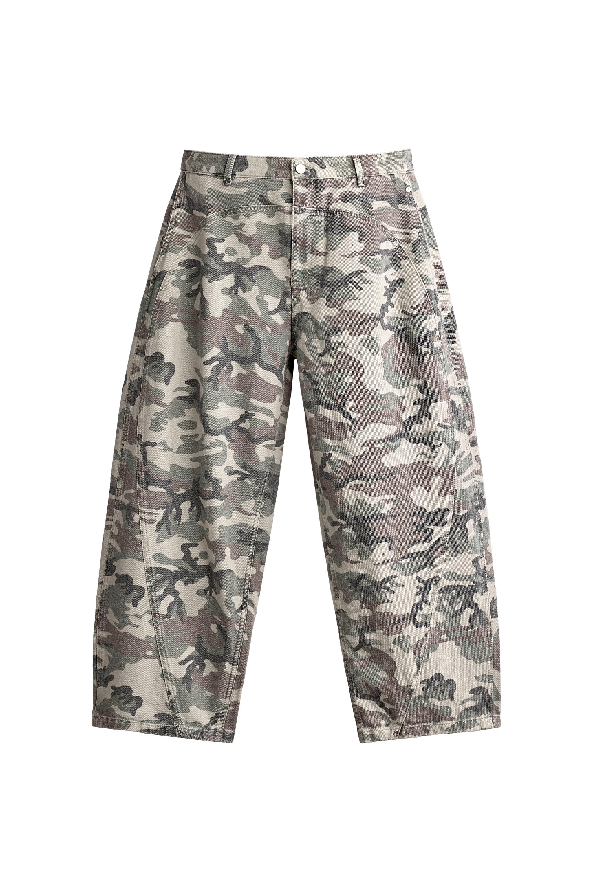 PANTALÓN BARREL FIT ESTAMPADO ABSTRACTO
