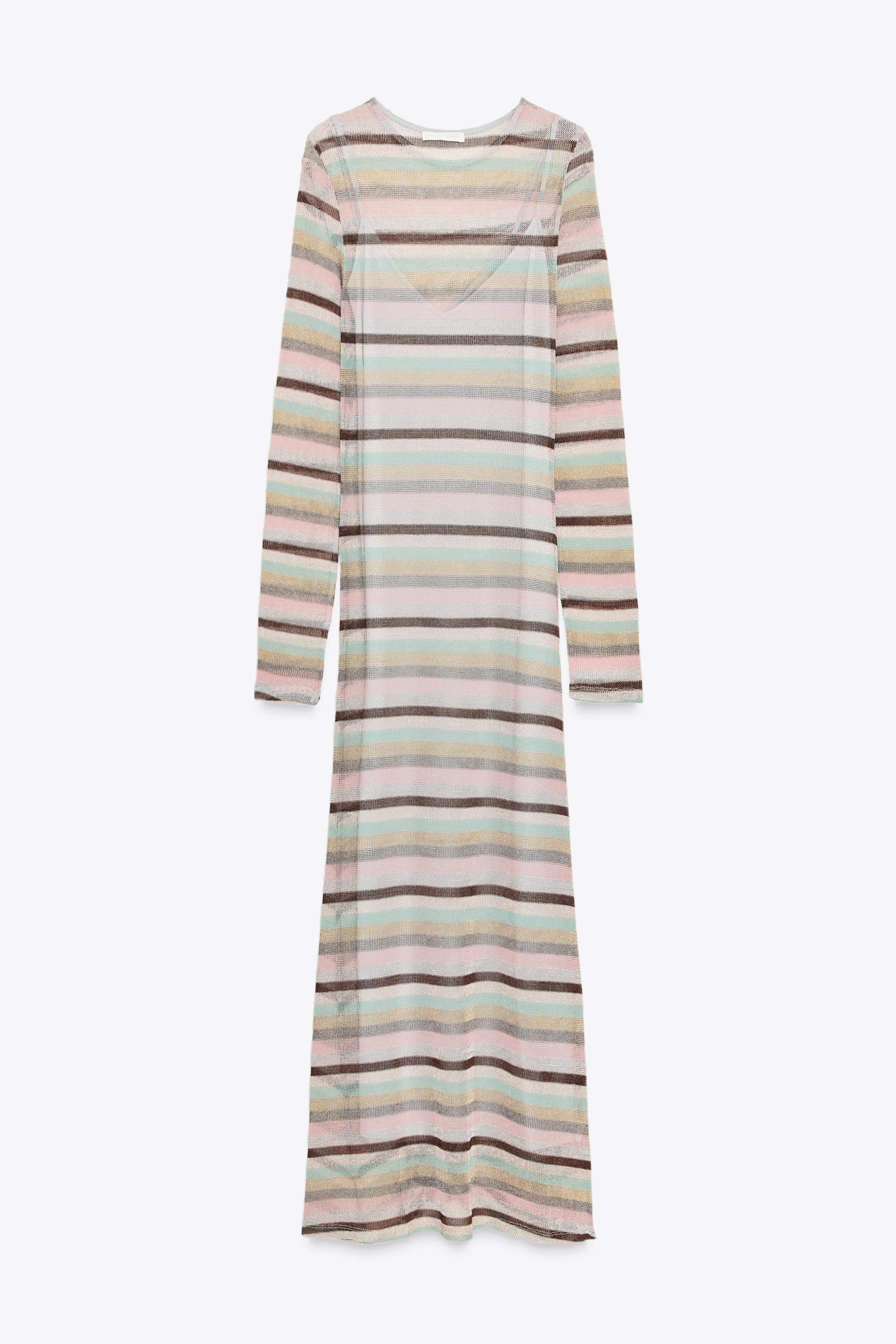 【ZARA】LIMITED EDITION ストライプ柄ロングワンピース LIMITED EDITION ストライプ柄ロングワンピース - ホワイト