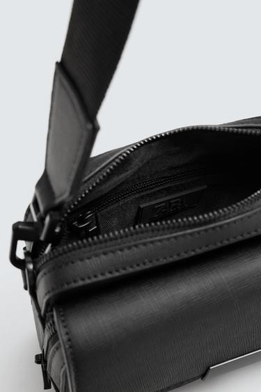 TEXTURED CROSSBODY BAG - Black by Zara - Image 5