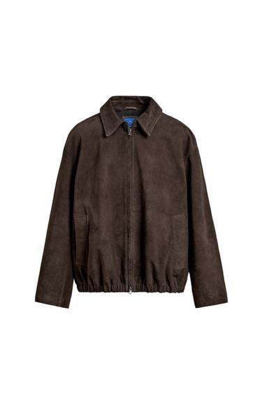 CAZADORA REGULAR FIT PIEL ANTE AARON LEVINE X ZARA - Marrón de Zara