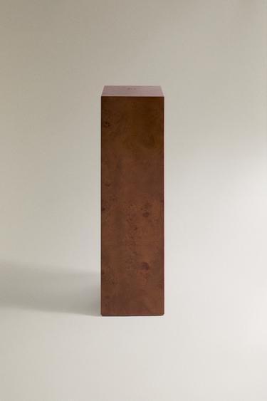 BURR WOOD PEDESTAL - Khaki by Zara - Image 0