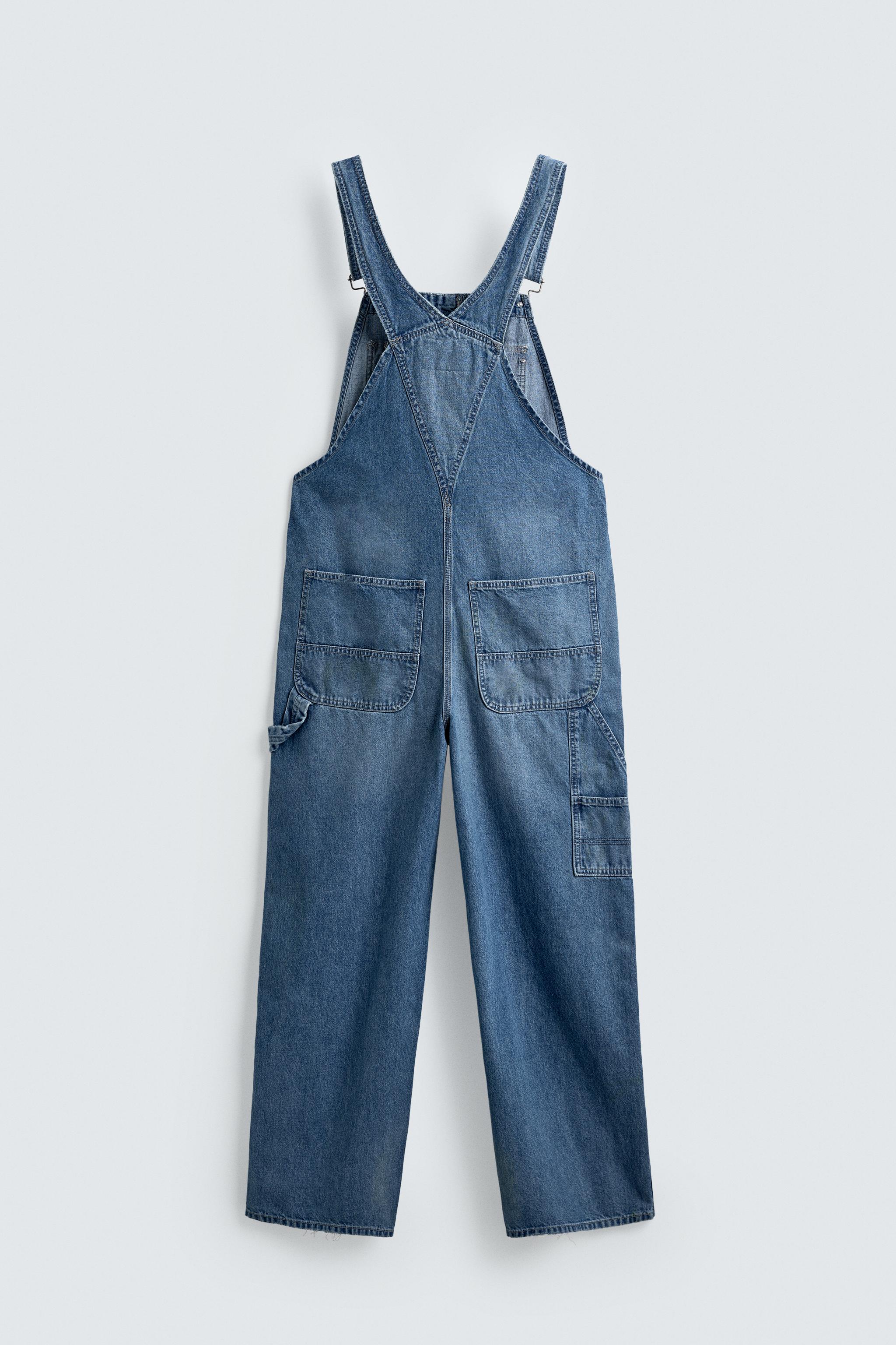 BAGGY FIT DENIM DUNGAREES - Light blue | ZARA Georgia