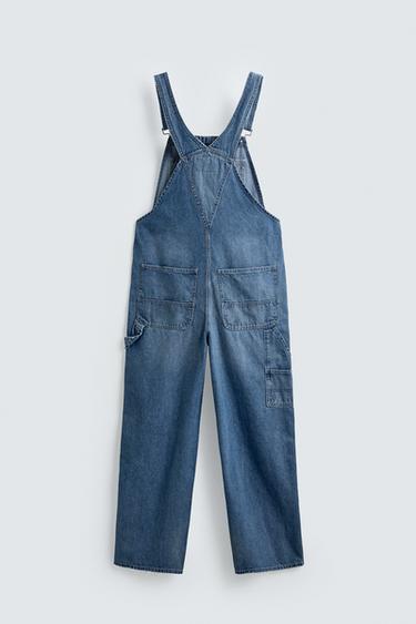 SALOPETTE EN DENIM BAGGY FIT - Bleu clair de Zara - Image 8
