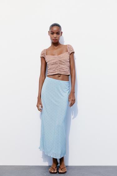 БРЮКИ С ДВОЙНЫМИ ЗАЩИПАМИ И РЕМНЕМ — НЕБЕСНО-ГОЛУБОЙ от Zara — изображение 0