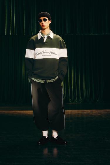 カラーブロック刺繍入りポロシャツグリーン0Zaraのカラーブロック刺繍入りポロシャツ - グリーン - 画像 0