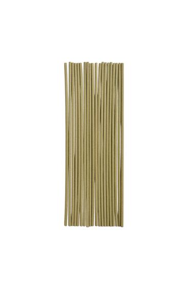 Zara BERGAMOT & SANDALWOOD SCENTED INCENSE STICKS (PACK OF 20) - Ecru / Green