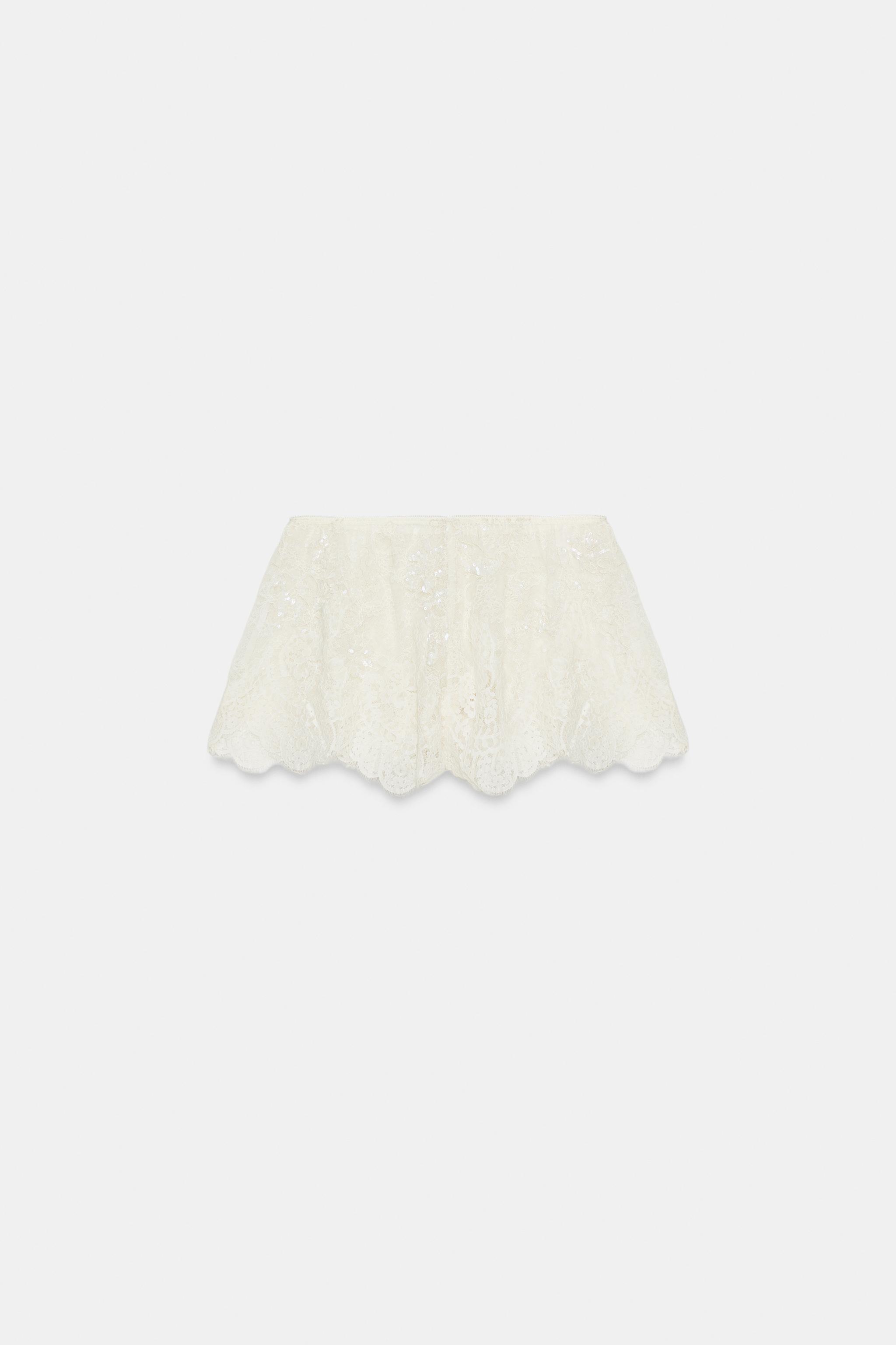 SEQUIN LACE SHORTS