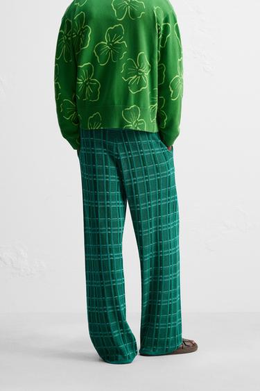 JACQUARD KNIT TROUSERS © OTIS KWAME KYE QUAICOE - Turquoise by Zara - Image 2