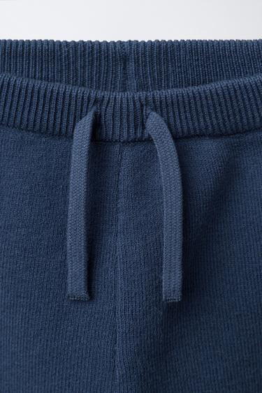 PANTALON DE JOGGING EN MAILLE - Bleu de Zara - Image 2