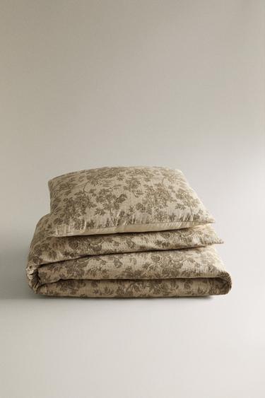 Zara CVETNI JORGAN OD PAMUKA I LANA – svetlobež