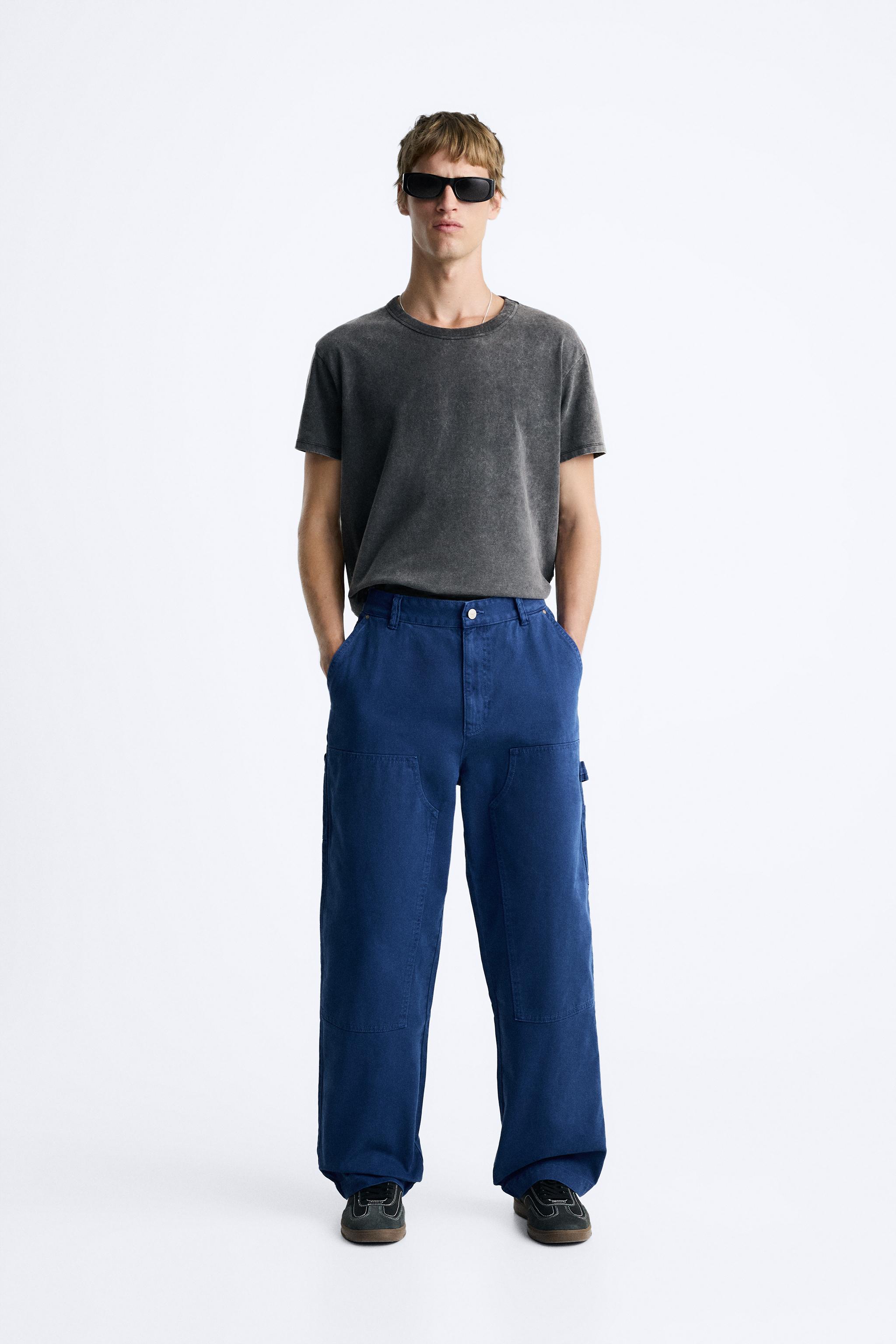 WASHED CARPENTER POCKET PANTS