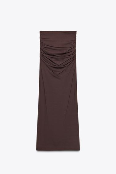 SHELL POLYAMIDE SKIRT - Dark brown by Zara - Image 8